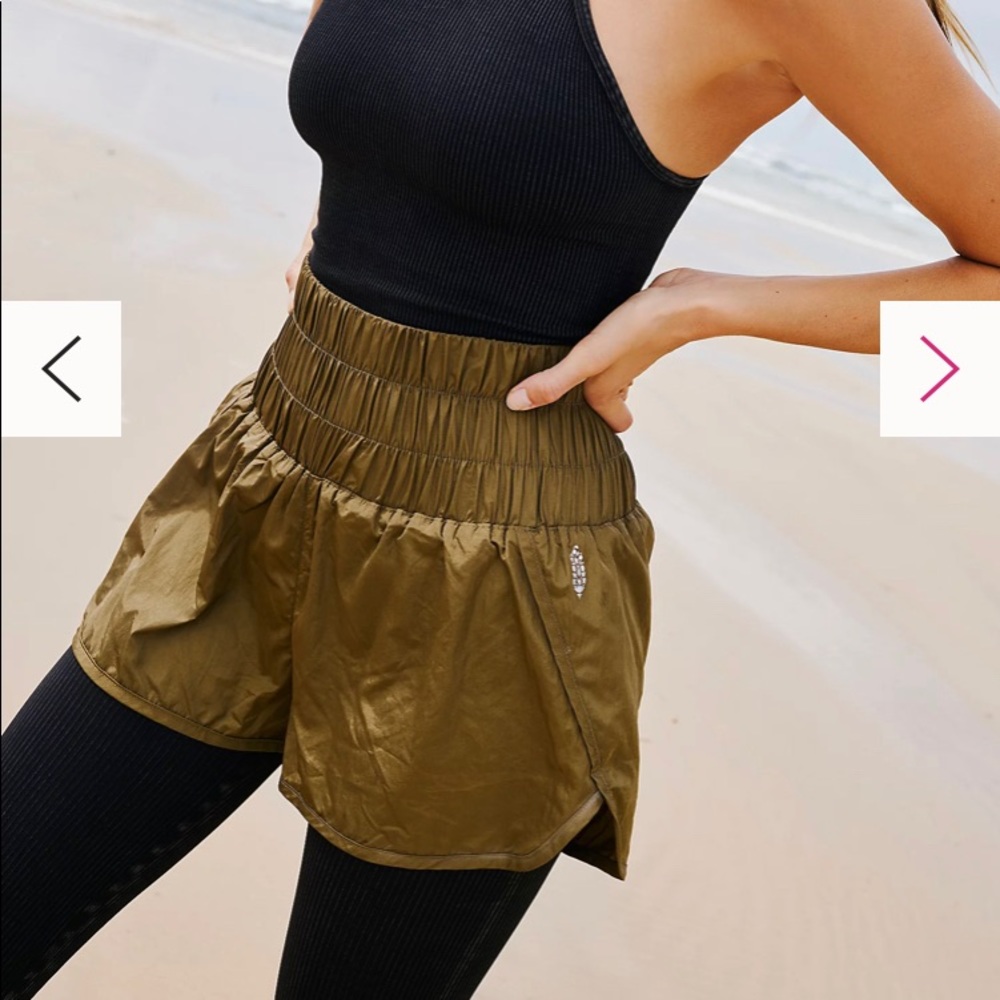 Free People The Way Home Shorts in Army